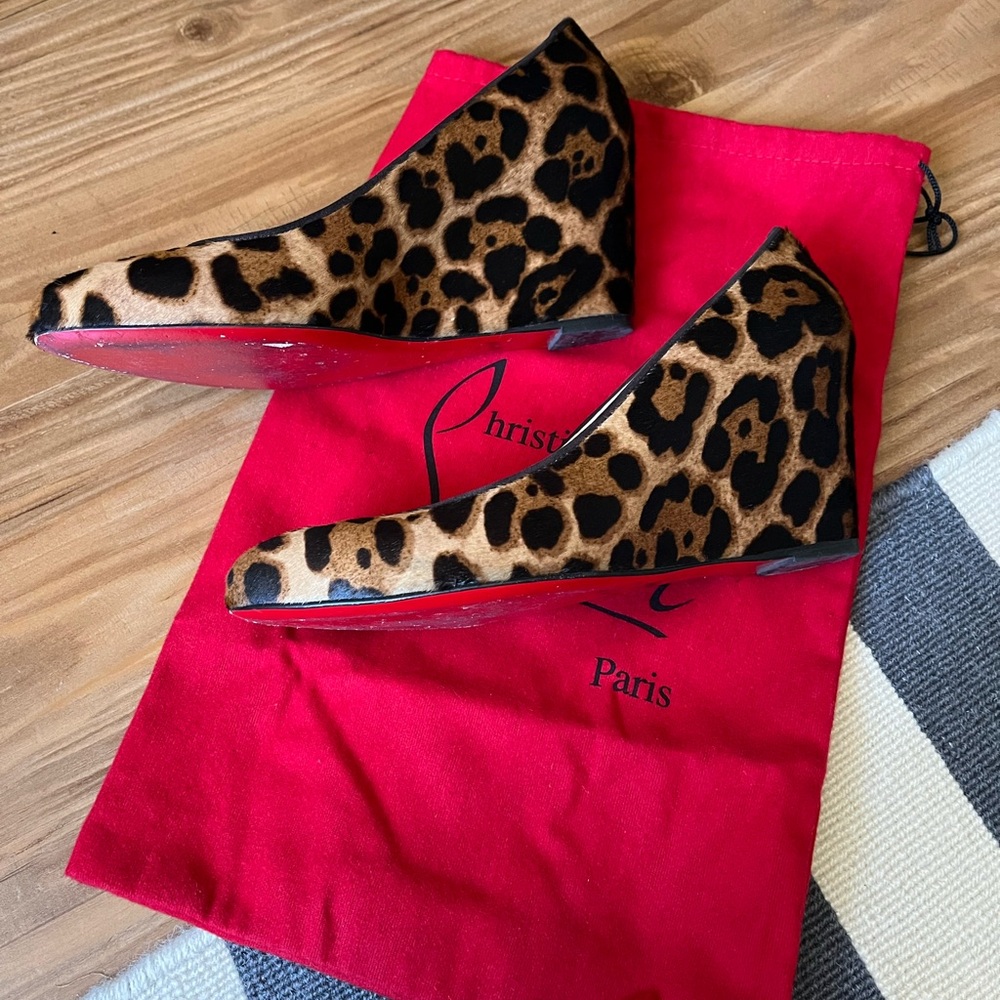 Leopard Print Wedge Shoes